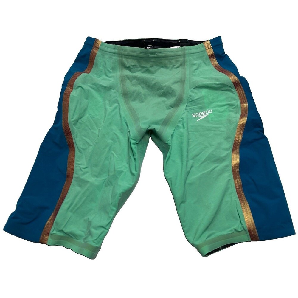 Men's Speedo Fastskin LZR Pure Intent Jammer Size 24 Green Blue